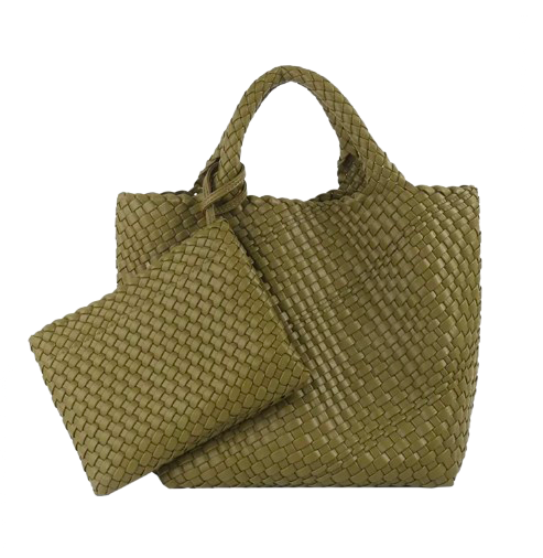 ZOE BAG MEDIUM INTRECCIATA MILITAR