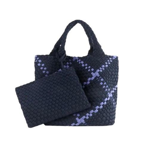 ZOE BAG MEDIUM INTRECCIATA BLU&LILIAC