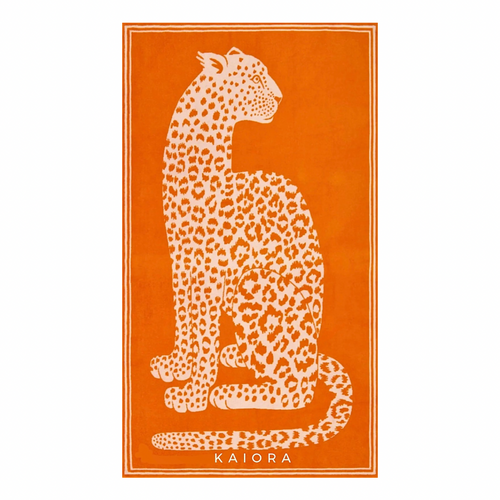 KAIORA - Telo mare Orange Leopard