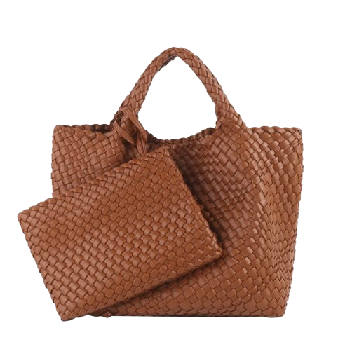 BOLSO ZOE MEDIANO TEJIDO CAMEL