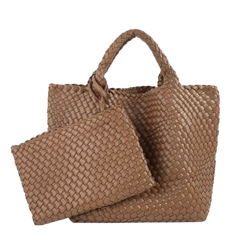 ZOE BAG MEDIUM WOVEN COFFEE