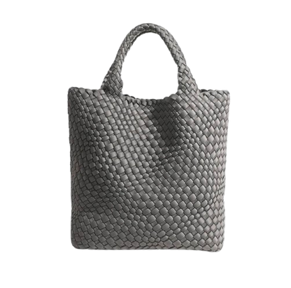 ZOE BAG LARGE WOVEN GRAY