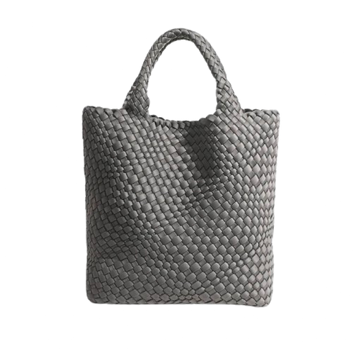 ZOE BAG LARGE WOVEN GRAY