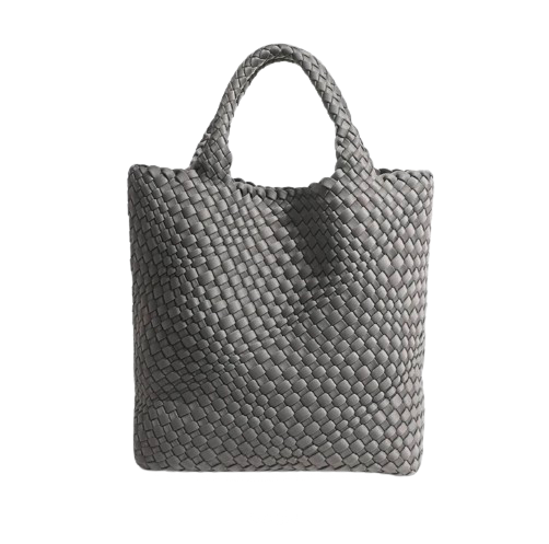 ZOE BAG LARGE WOVEN GRAY