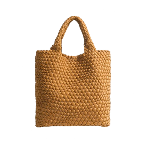 ZOE BAG LARGE WOVEN OCHER