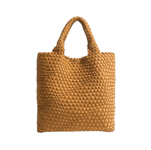 ZOE BAG LARGE WOVEN OCHER