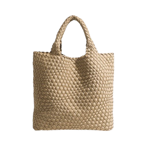 ZOE BAG LARGE WOVEN BEIGE