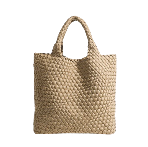 ZOE BAG LARGE WOVEN BEIGE