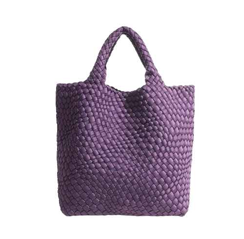 ZOE BAG LARGE WOVEN PURPLE