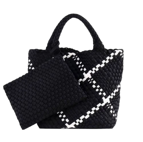 ZOE BAG MEDIUM WOVEN BLACK&amp;WHITE