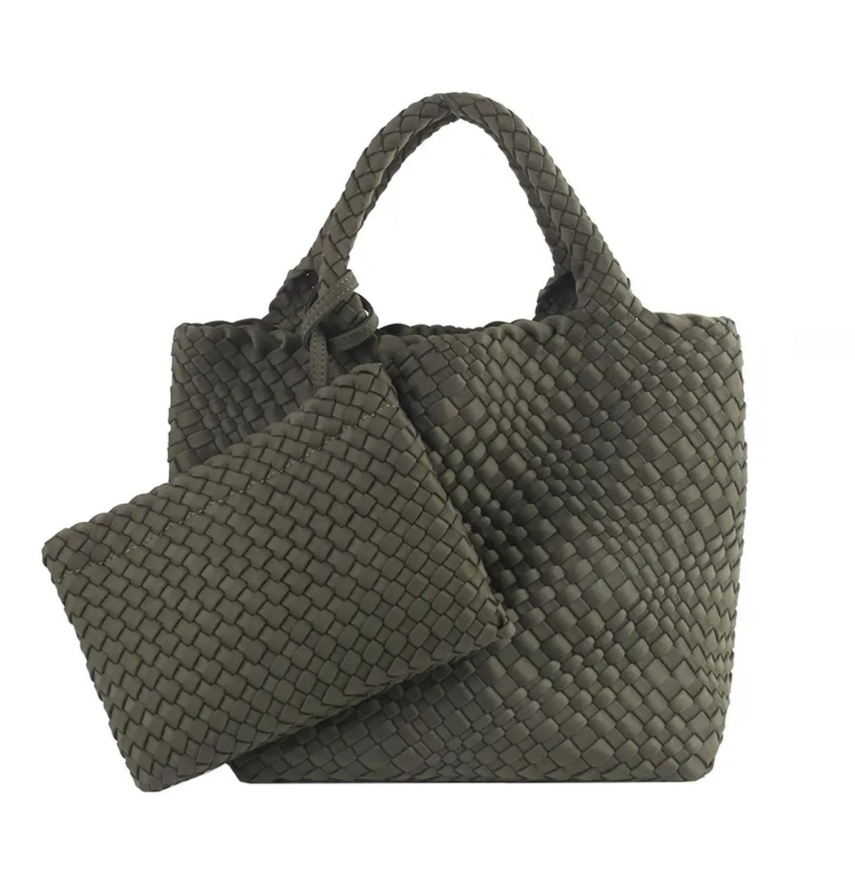 ZOE BAG MEDIUM WOVEN GREEN