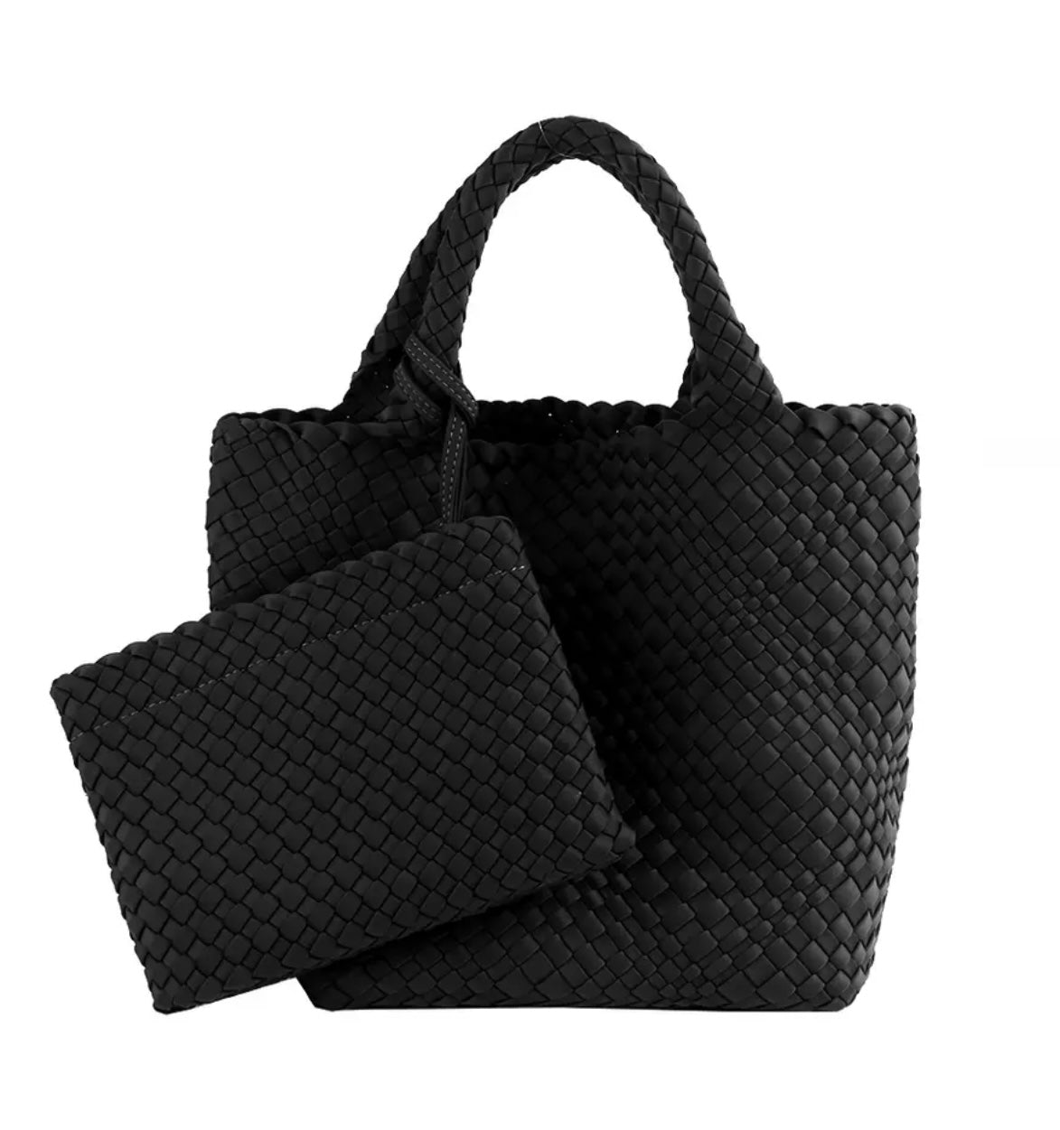 ZOE BAG MEDIUM INTRECCIATA BLACK