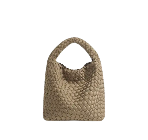 KHAKI WOVEN SMALL ZOE BAG