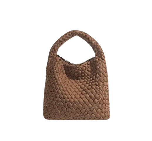 ZOE BAG SMALL WOVEN BROWN