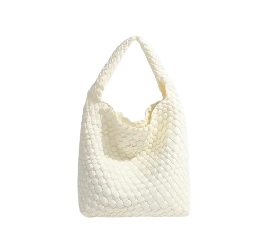 ZOE BAG SMALL WOVEN CREAM