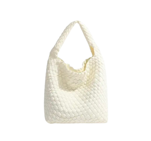 ZOE BAG SMALL WOVEN CREAM