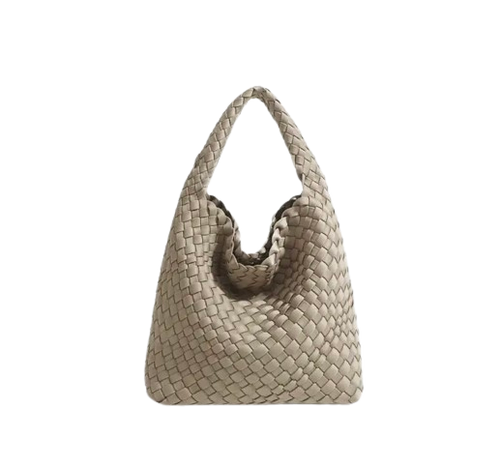 ECRÙ WOVEN SMALL ZOE BAG