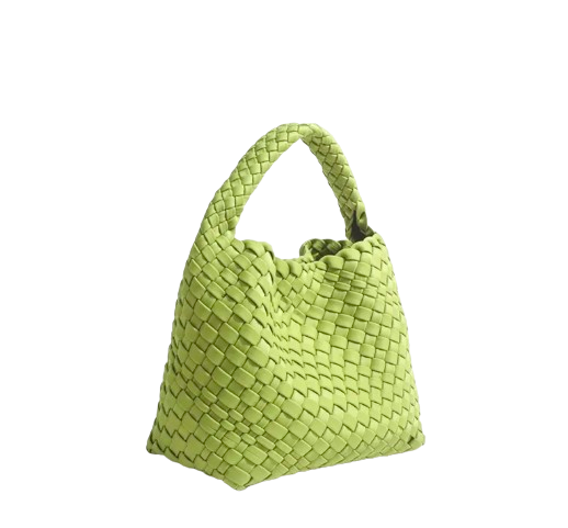 BOLSO ZOE PEQUEÑO TEJIDO VERDE ÁCIDO