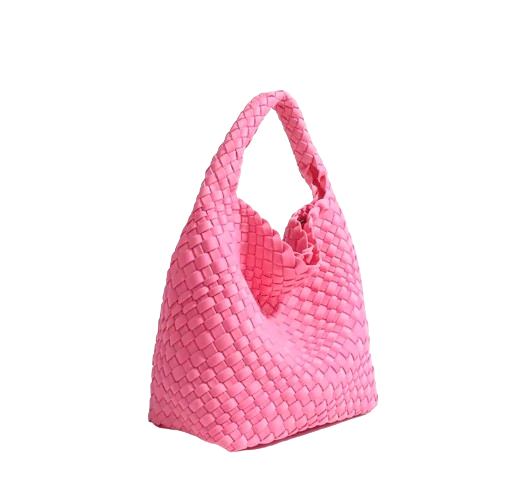 BOLSO ZOE PEQUEÑO TEJIDO FUCSIA